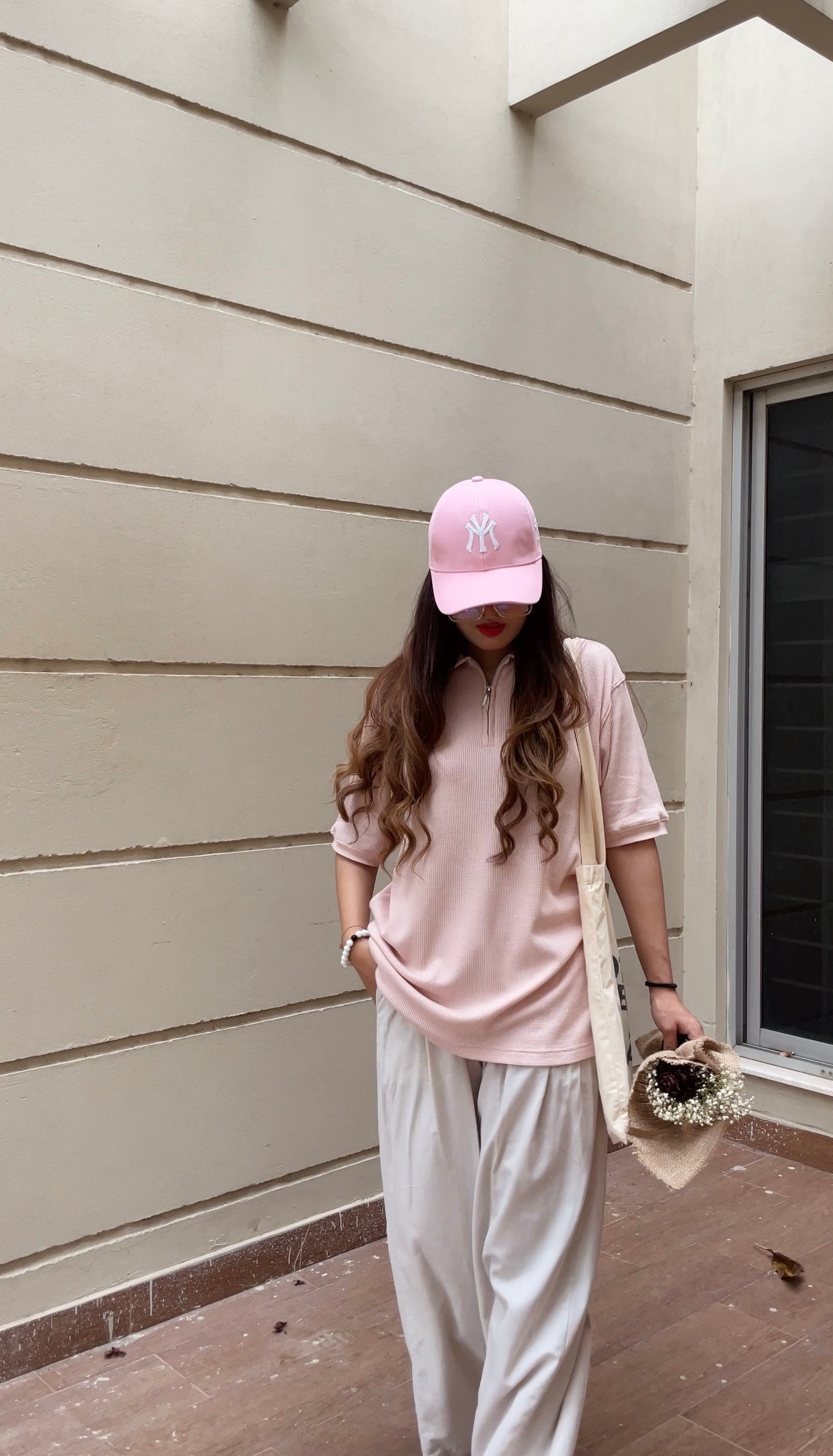 Women's Half-Sleeve Pixie Pink
