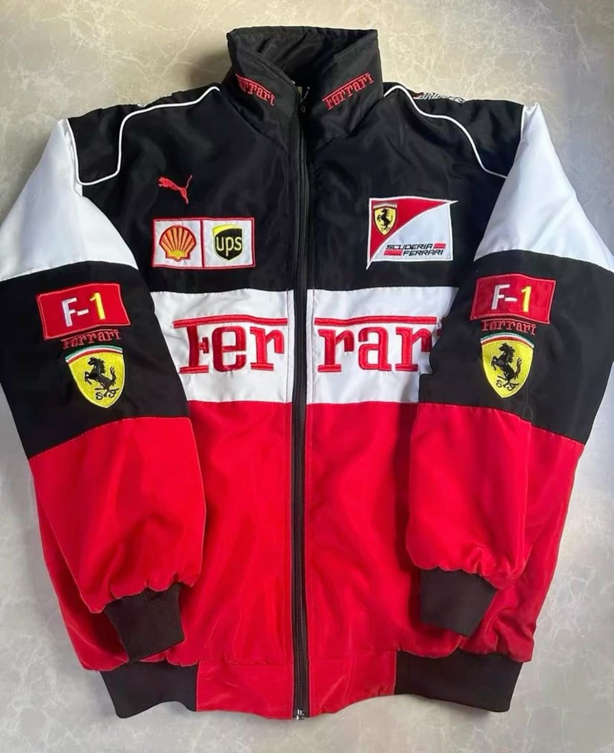 Formula 1 Ferrari Jacket ( White red black )