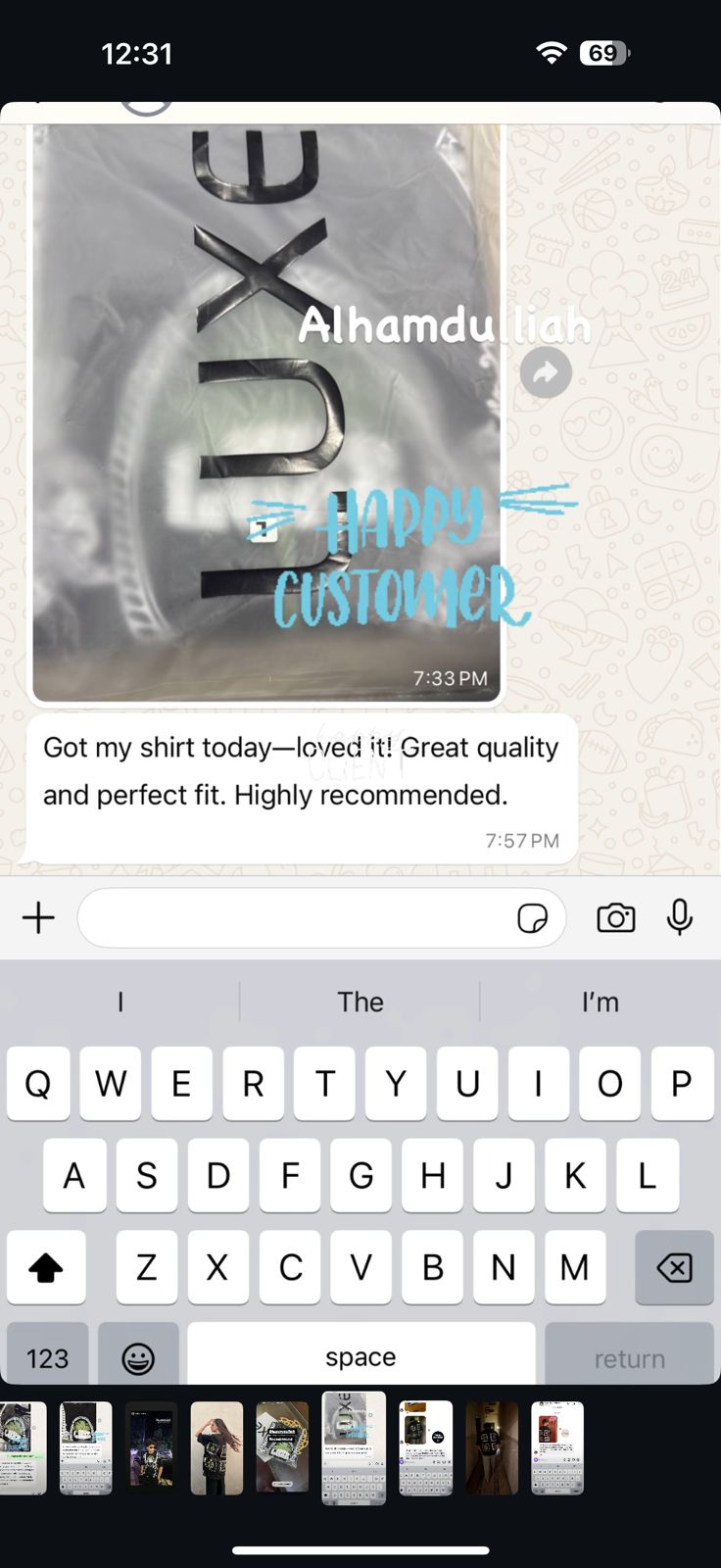 Happy Customer WhatsApp Review