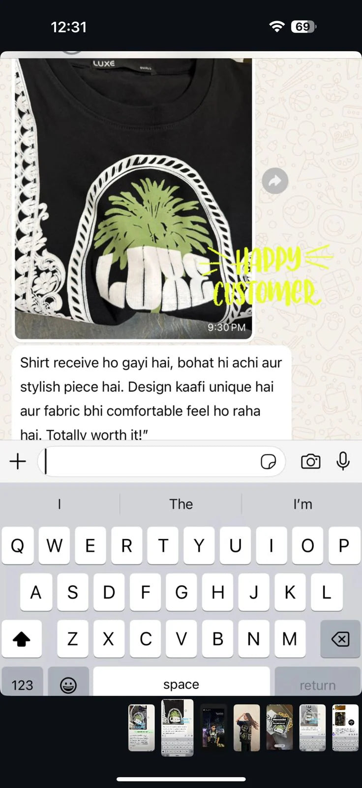 Happy Customer WhatsApp Review