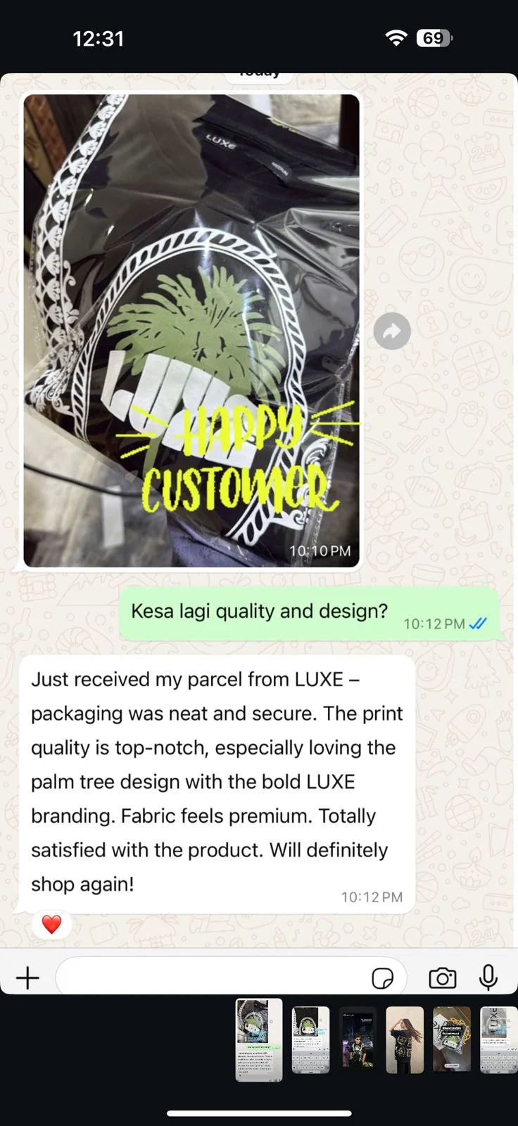 Happy Customer WhatsApp Review